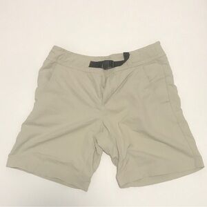 Beige Shorts with Black Belt